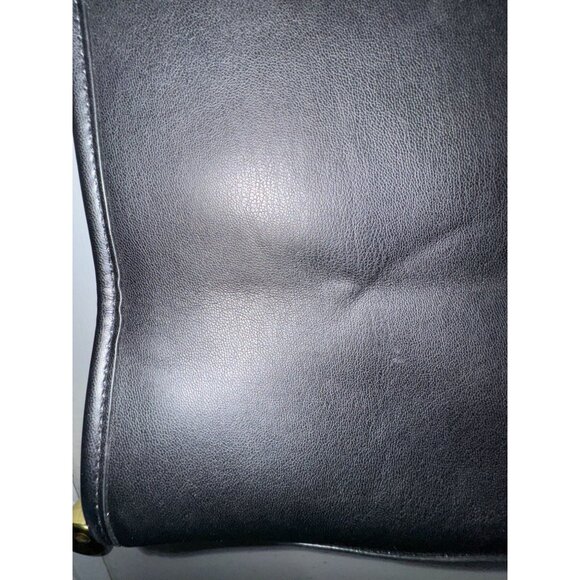 DKNY Black Leather Tote Bag With Handles & Logo Design - Picture 4 of 8